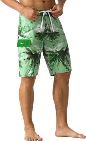 img 3 attached to Quick-Dry Men'S Swim Trunks With Adjustable Waistband And Pocket - Board Shorts For Beach And Pool Activities By Nonwe