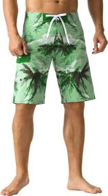 img 4 attached to Quick-Dry Men'S Swim Trunks With Adjustable Waistband And Pocket - Board Shorts For Beach And Pool Activities By Nonwe
