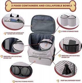 img 3 attached to Airline-Approved Dog Travel Bag Backpack With 2 Collapsible Bowls & Food Baskets - BAGLHER BLW