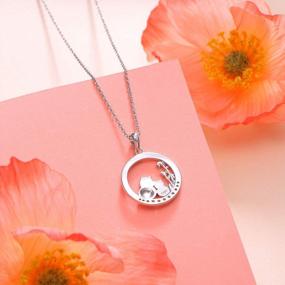 img 1 attached to S925 Sterling Silver Panda Pendant Necklace For Women And Girls, Cute Animal Lover Gift