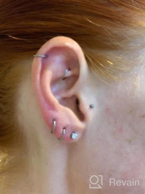 img 1 attached to 6Mm-14Mm Grade 23 Titanium Body Piercing Rings For Nose, Ear, Lip, Septum, Conch Daith Lobe Helix Tragus Cartilage 20G 18G 16G 14G Hinged Clicker review by Cody Unruh