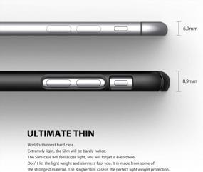 img 2 attached to Защитный чехол Ringke Slim Gunmetal для IPhone 6 — плотное прилегание, легкое тонкое покрытие, устойчивое к царапинам, с индивидуальными вырезами