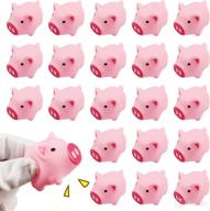 meeall pig bath toy set - 30 pcs rubber pig baby bath toy for kids, perfect pig decorations for enhanced playtime logo