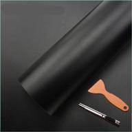 black matte vinyl car wrap sticker with air release bubble, knife, and hand tool - 120" x 60" / 10ft x 5ft - diy diyah logo