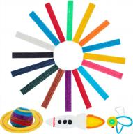 🧵 bbto 640 pieces sticky wax yarn stix monkey string bendable for children diy school project, 13 vibrant colors (6 inch)" logo