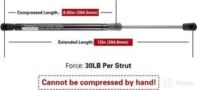 img 2 attached to Vepagoo 4420 Gas Shocks Struts: 12 inch, 30lb/133N - Ideal for Camper Shells, Truck Canopies, and Tool Boxes - Set of 2