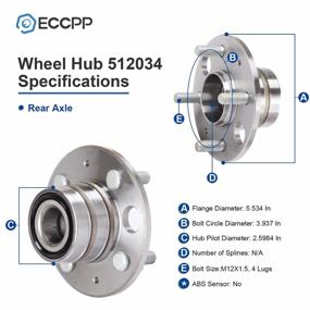 img 1 attached to ECCPP Replacement For 2 New Complete Rear Wheel Hub Bearing Assembly For CIVIC INTEGRA 4 Lugs 512034X2