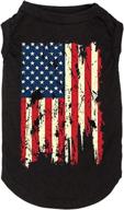 american flag popsicle 4th of july funny graphic dog shirt - futmtu novelty t-shirt for small dogs (black-2) логотип