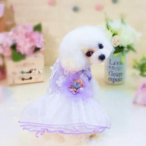 img 1 attached to Small Flower Pink Puppy Tutu Skirt Dog Dress - Cute And Stylish Pet Outfit!