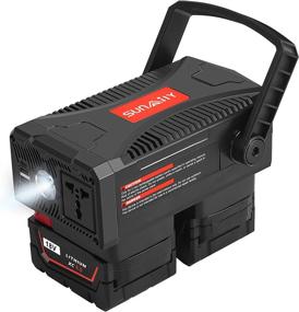 img 4 attached to ⚡ SunMilY 150W Portable Power Supply Inverter: Milwaukee M18 18V Battery Compatible | DC 18V to AC 110V~120V | Modified Sine Wave | AC Outlet & Dual USB | Battery Not Included