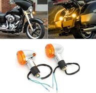 oxmart motorcycle turn signals - universal front rear blinker lights for honda harley kawasaki suzuki yamaha motorcycle street custom bike cruiser bobber chopper - pack of 2 логотип