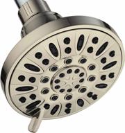 aquadance high pressure 6-setting 4" shower head: anti-clog jets, tool-free install, usa certified - top u.s. brand логотип