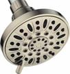 aquadance high pressure 6-setting 4" shower head: anti-clog jets, tool-free install, usa certified - top u.s. brand logo