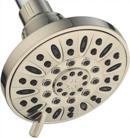 img 3 attached to AquaDance High Pressure 6-Setting 4" Shower Head: Anti-Clog Jets, Tool-Free Install, USA Certified - Top U.S. Brand