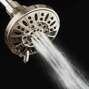 img 2 attached to AquaDance High Pressure 6-Setting 4" Shower Head: Anti-Clog Jets, Tool-Free Install, USA Certified - Top U.S. Brand