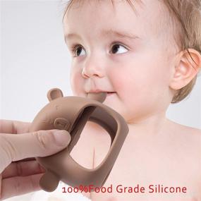 img 2 attached to RMGVG Baby Teething Toys - Teething Toys for Babies 0-6 Months and 6-12 Months - Teethers Toys for Infants - Hand Pacifier for Breastfeeding Babies (Brown)