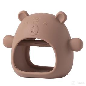 img 4 attached to RMGVG Baby Teething Toys - Teething Toys for Babies 0-6 Months and 6-12 Months - Teethers Toys for Infants - Hand Pacifier for Breastfeeding Babies (Brown)