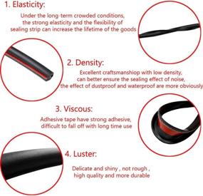 img 1 attached to 🚗 ESUPPORT 32ft U-Shape Car Door Moulding Rubber Scratch Protector Strip Edge Guard Trim Seal - Black, 10M Length