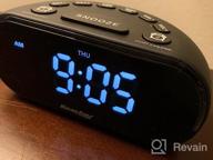 img 1 attached to REACHER Weekday/Weekend Dual Alarm Clock With 2 USB Ports, 5 Wake Up Sounds, Adjustable Volume, LED Digital Display, Big Digits, 0-100% Dimmer, Snooze, 12/24 Hours, Small Size For Bedside Desk review by Marina Knutson