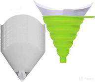 🖌️ 100pcs paper paint strainers with 100 μm filter tips and 1 stretch silicone funnel - cone shaped nylon mesh funnel with hooks for paint resin filtering logo