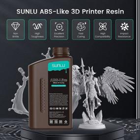 img 3 attached to SUNLU 2KG Темно-серая смола для 3D-принтеров - быстроотверждаемая фотополимерная смола с УФ-отверждением для LCD DLP SLA 3D-принтеров с высокой точностью и прочностью, аналогичная ABS, 395-405 Нм, нехрупкая - 2000 г