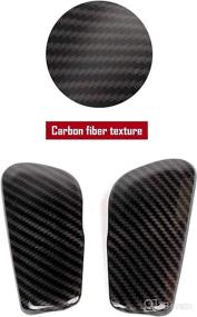 img 1 attached to 🚙 CheroCar Carbon Fiber Grain Gear Shift Knob Trim Set for 2017-2020 Jeep Grand Cherokee, Interior Accessories, Pack of 2