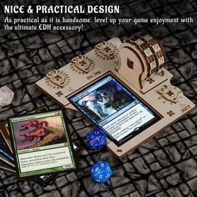 img 3 attached to MTG Commander EDH Tray With Life Counter – Wooden Tray Compatible For Magic The Gathering