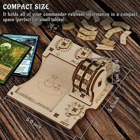 img 1 attached to MTG Commander EDH Tray With Life Counter – Wooden Tray Compatible For Magic The Gathering