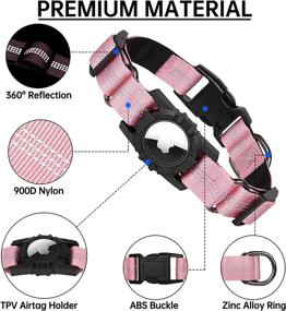 img 3 attached to 🐶 FEEYAR Reflective Apple AirTag Dog Collar: Adjustable & Durable Collar with Integrated Air Tag Holder - Perfect for Small, Medium, and Large Dogs