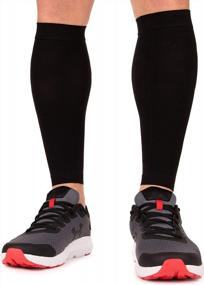 img 4 attached to Calf Compression Sleeves For Men And Women - Helps With Shin Splints And Muscle Recovery - Ideal For Running And Cycling - KEMFORD