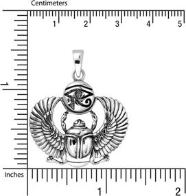 img 2 attached to 💎 Sterling Silver Ancient Egyptian Protection Women's Jewelry - Pendants & Coins with LoveSilver