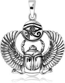 img 4 attached to 💎 Sterling Silver Ancient Egyptian Protection Women's Jewelry - Pendants & Coins with LoveSilver