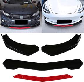 img 2 attached to Front Bumper Lip Chin Spoiler Splitter Diffuser Guard Wing Protector Trim Car Body Kit Exterior Accessories