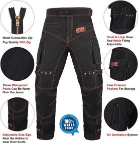 img 2 attached to 🏍️ DALLX Men's Waterproof Dual Sport Motorcycle Pants - All Weather Riding Pants with Removable CE Armored Protection