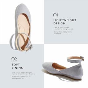 img 2 attached to Women'S Low Wedge Flat Shoes With Adjustable Ankle Strap Buckle And Pointed Toe - DailyShoes