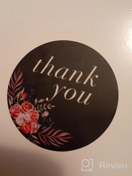 img 1 attached to 🎉 Methdic Thank You Stickers Labels Roll for Business Events, Gifts, Favors, Birthdays, Baby Showers, Weddings - 1 Roll of 500 Labels, 1.5'' Waterproof (Thankyou-C) review by Lucas Rowe