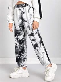 img 2 attached to Romwe Joggers Sweatpant Pocket 11 12Y Girls' Clothing ~ Pants & Capris