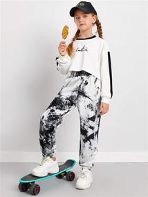 img 1 attached to Romwe Joggers Sweatpant Pocket 11 12Y Girls' Clothing ~ Pants & Capris