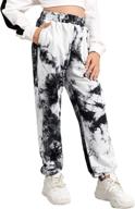 romwe joggers sweatpant pocket 11 12y girls' clothing ~ pants & capris логотип