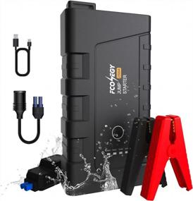 img 4 attached to Waterproof 2500A Peak Jump Starter With Power Pack And Quick Charge 3.0 Technology For Up To 9L Gasoline/8L Diesel Engines - Includes LED Light And 22800MAh Capacity