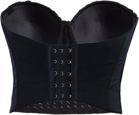img 2 attached to Punk Rhinestone Bustier Crop Top Push-Up Bra For Women - Ideal For Clubwear And Partywear