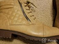 img 1 attached to Combat Boots For Women With Credit Card Pocket: DailyShoes Military Lace-Up And Buckle Ankle High Design review by Antonio Lemm