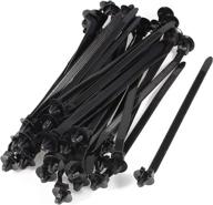🔗 40 pcs black nylon umbrella wing push mount cable tie, 167mm x 6.5mm logo