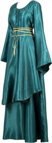img 3 attached to Zhitunemi Renaissance Costume Women Plus Size Medieval Dress Halloween Costumes Gothic Gown