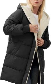 img 3 attached to Womens Winter Sherpa Fleece Hooded Women's Clothing ~ Coats, Jackets & Vests