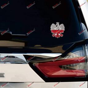 img 3 attached to 🦅 High-Visibility 4'' Polish Eagle Decal Sticker Polska Polski for Car and Computer - White/Red Vinyl