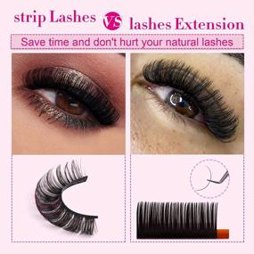 img 3 attached to Get The Perfect Look With JIMIRE'S Russian Strip Volume Eyelashes In Wispy Fluffy DD Curl - Natural Lashes Pack Of 16 Pairs