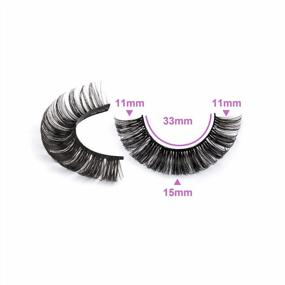img 1 attached to Get The Perfect Look With JIMIRE'S Russian Strip Volume Eyelashes In Wispy Fluffy DD Curl - Natural Lashes Pack Of 16 Pairs