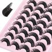 get the perfect look with jimire's russian strip volume eyelashes in wispy fluffy dd curl - natural lashes pack of 16 pairs logo