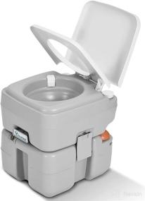 img 4 attached to YITAHOME Portable Toilet: 5.3 Gallon RV Toilet for Boating, Hiking & Hunting - Gray